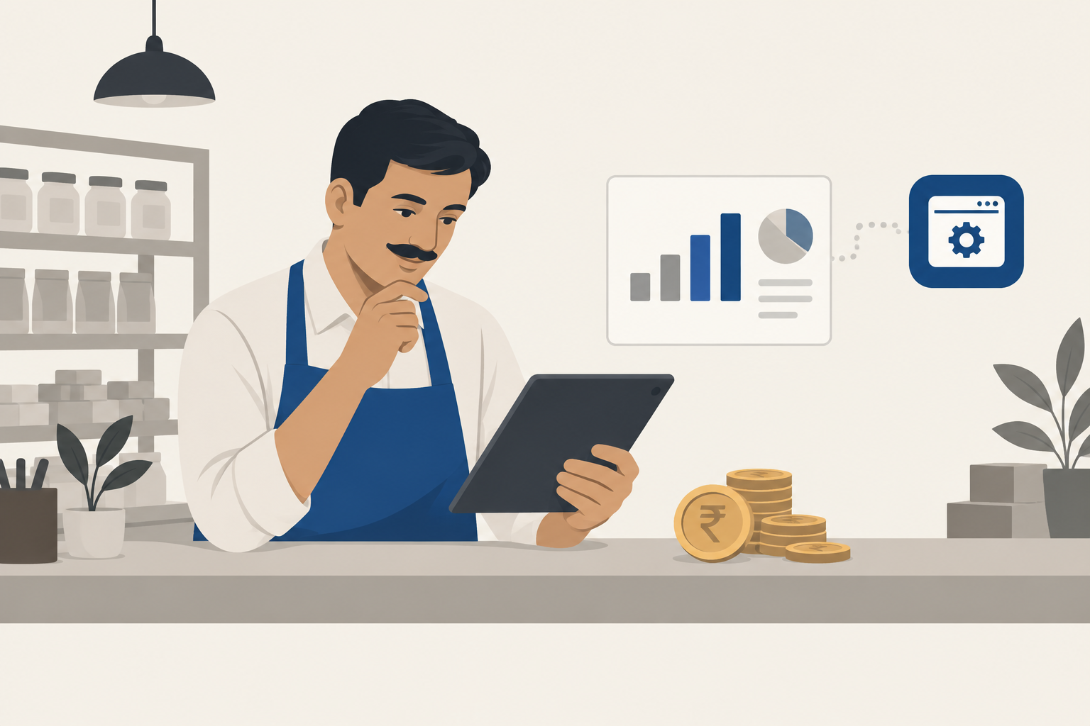 Small business owner in India planning progressive web app development cost