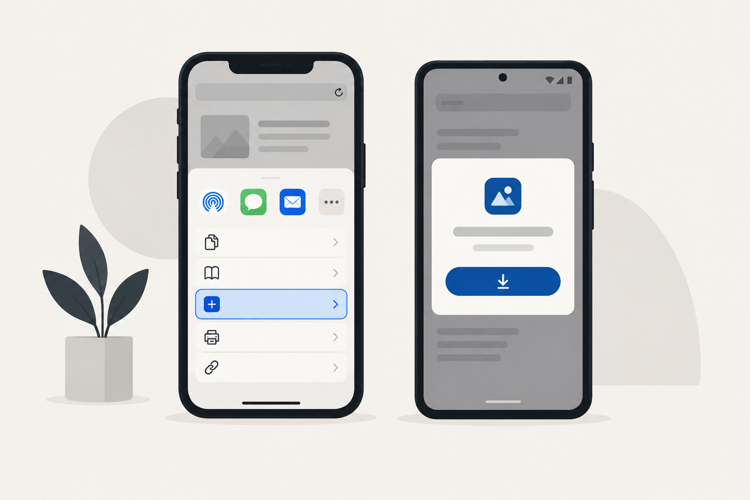 Installing a progressive web app on iPhone with Add to Home Screen and on Android with one tap